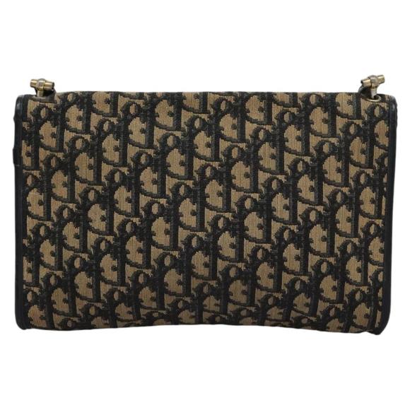 Christian Dior Trotter Canvas Shoulder Bag Navy Auth 115333 - Picture 3 of 16